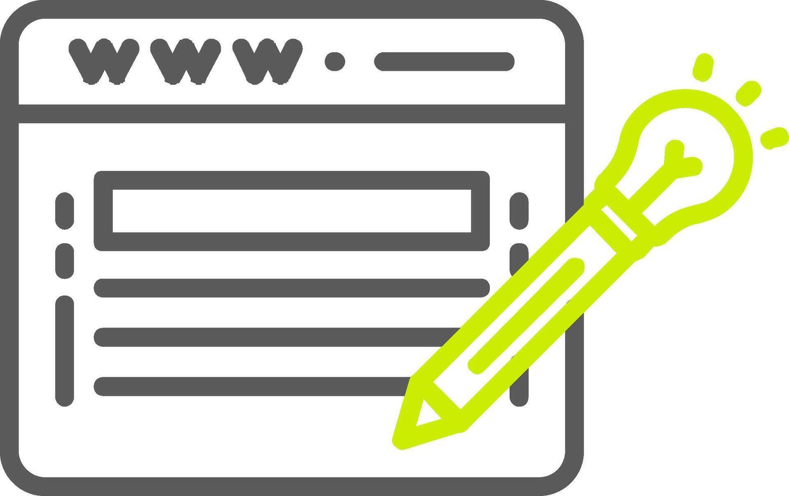 Website Design Line Two Color Icon vector