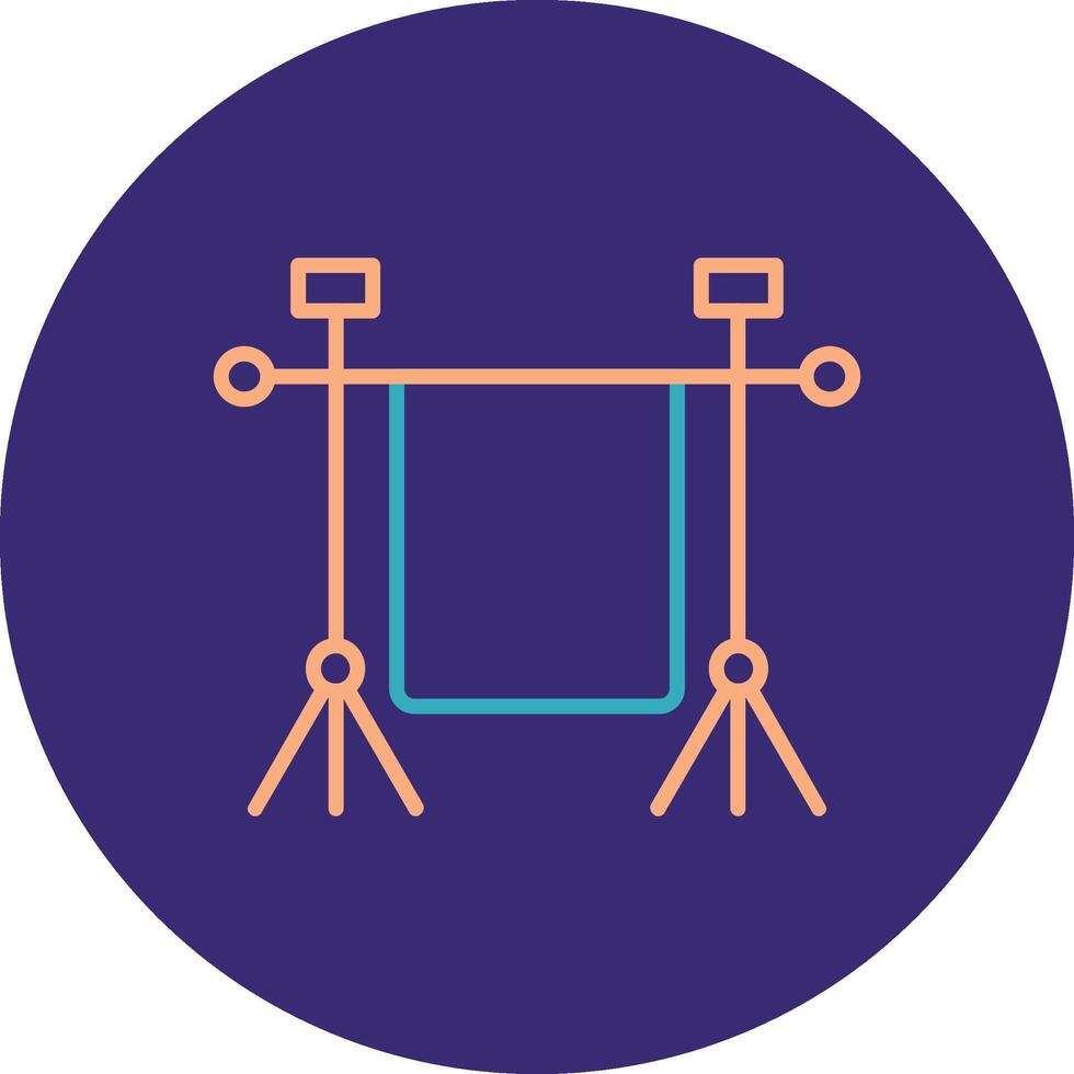 Chroma Line Two Color Circle Icon vector
