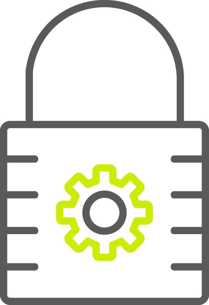 Lock Line Two Color Icon vector