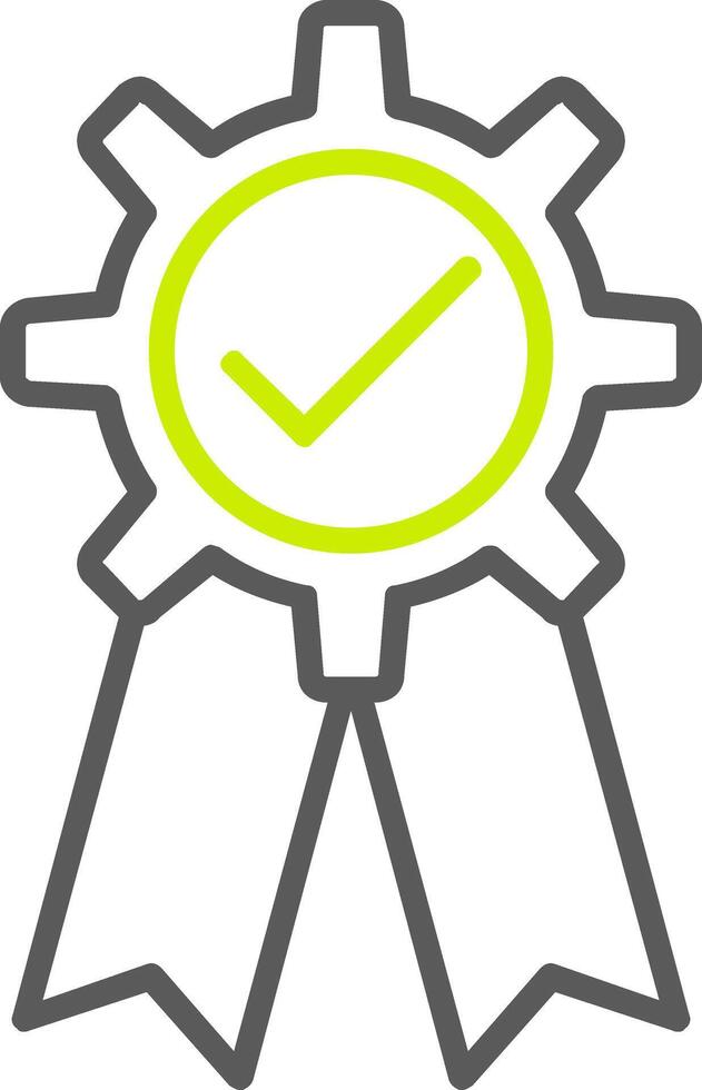 Quality Assurance Line Two Color Icon vector