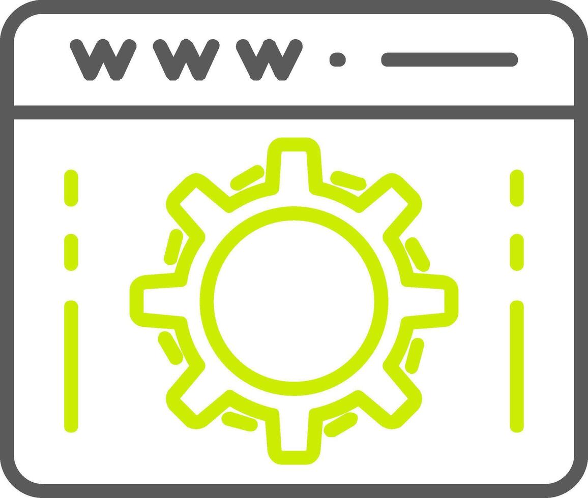 Web Optimization Line Two Color Icon vector