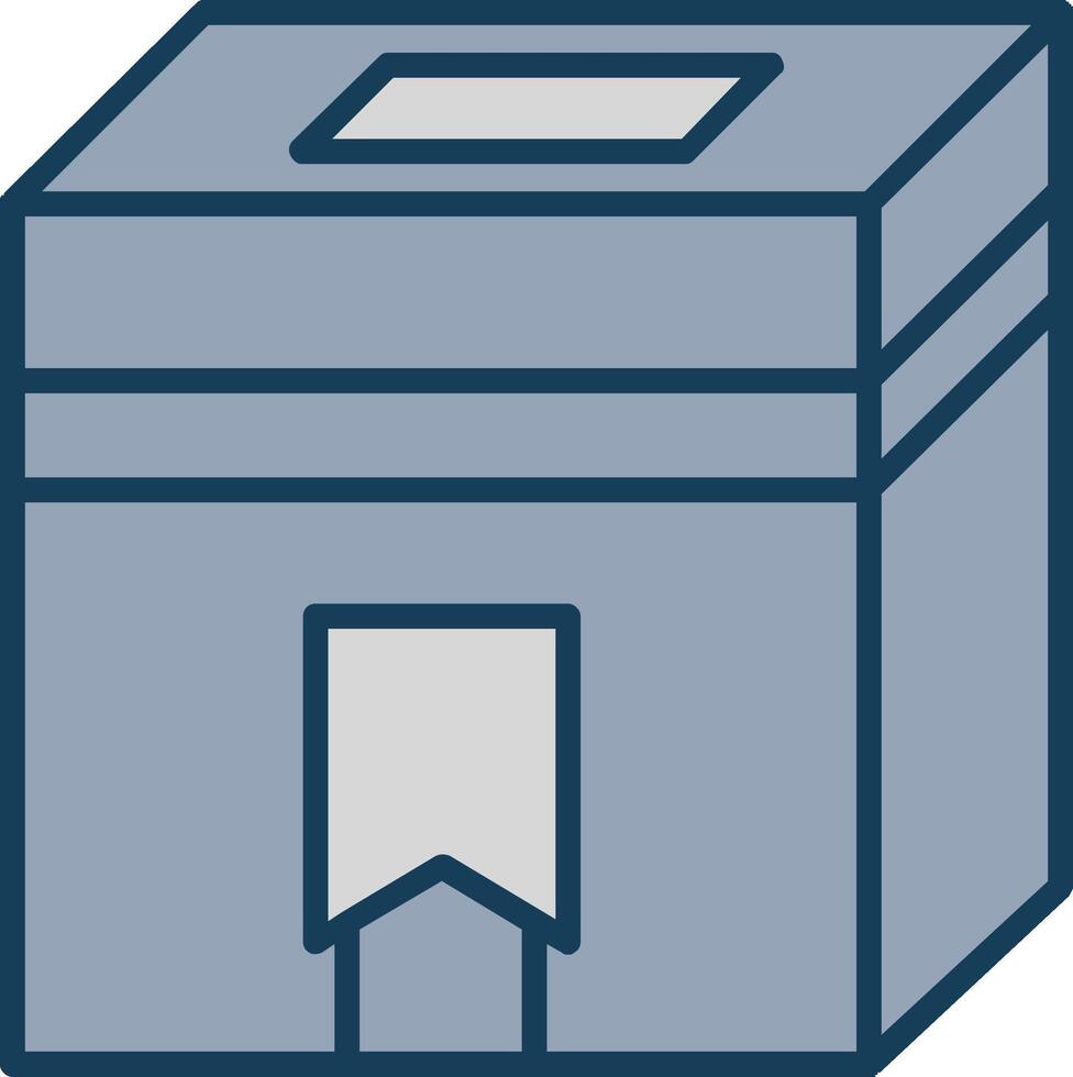 Kaaba Line Filled Grey Icon vector