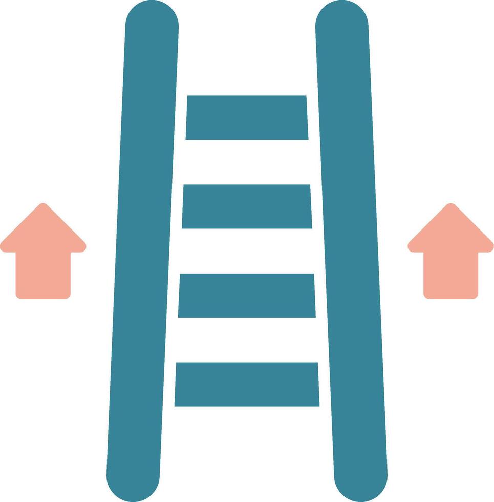 Ladder Glyph Two Color Icon vector