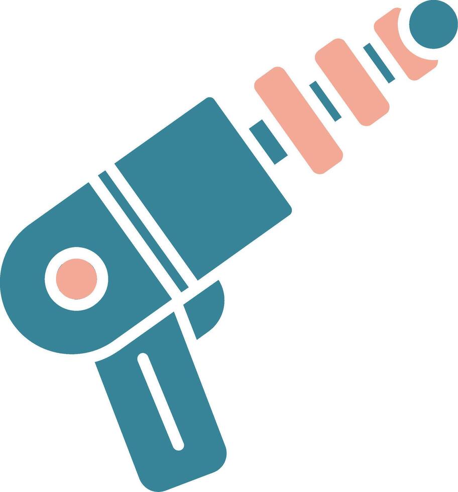 Space Gun Glyph Two Color Icon vector