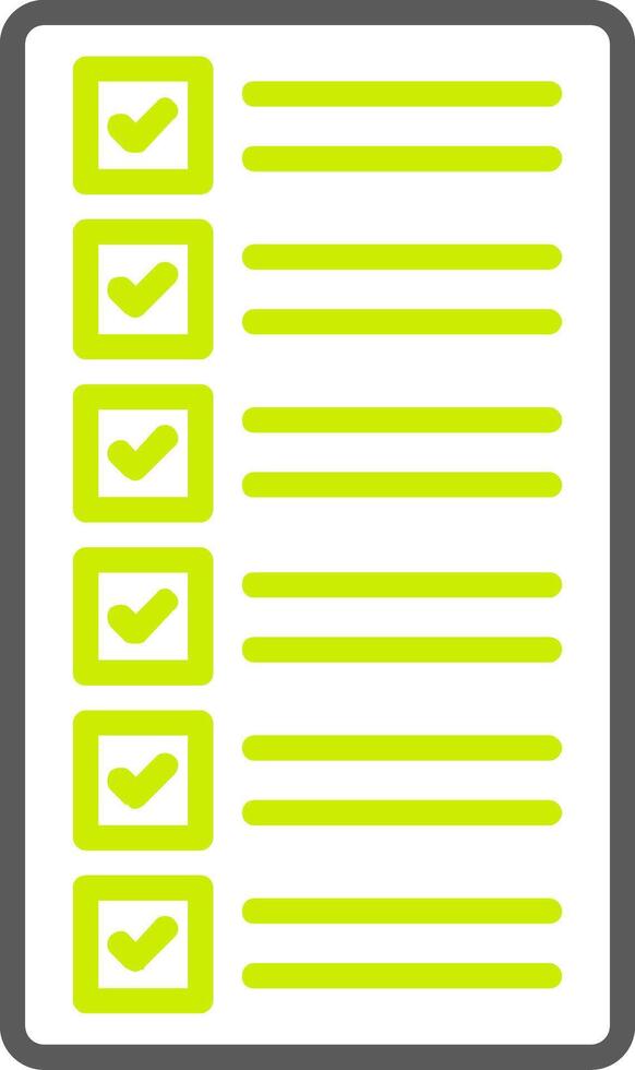 List Line Two Color Icon vector