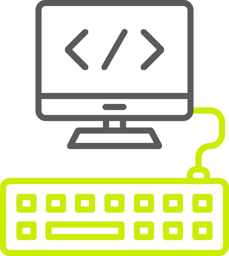 Web Programming Line Two Color Icon vector