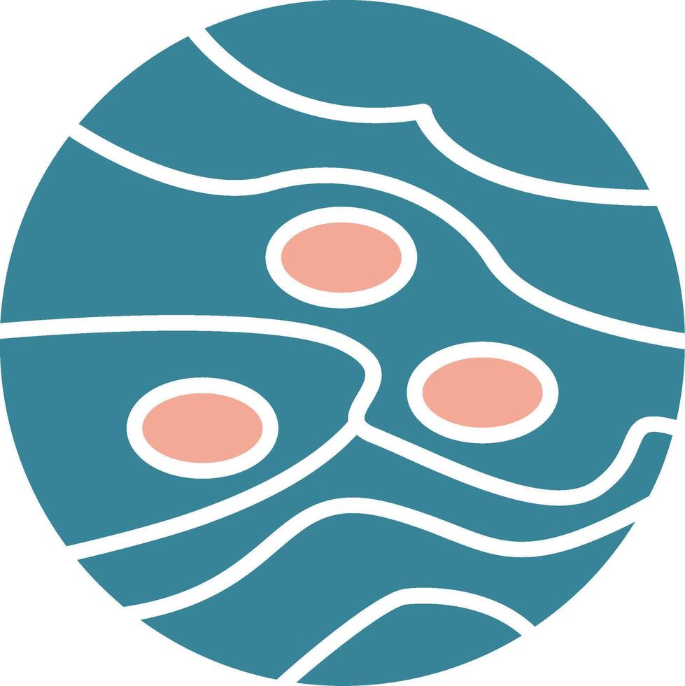 Planet Glyph Two Color Icon vector