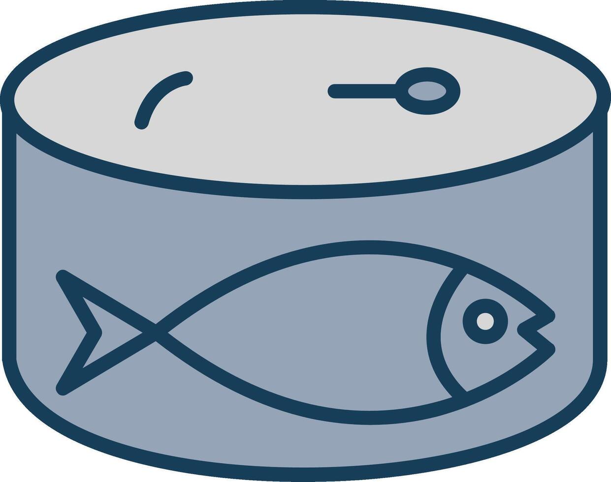 Sardines Line Filled Grey Icon vector