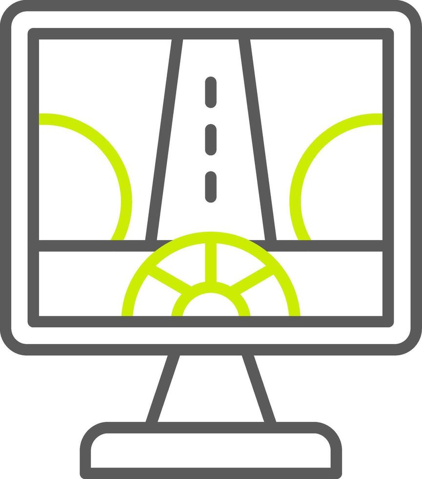 Driving Control Line Two Color Icon vector