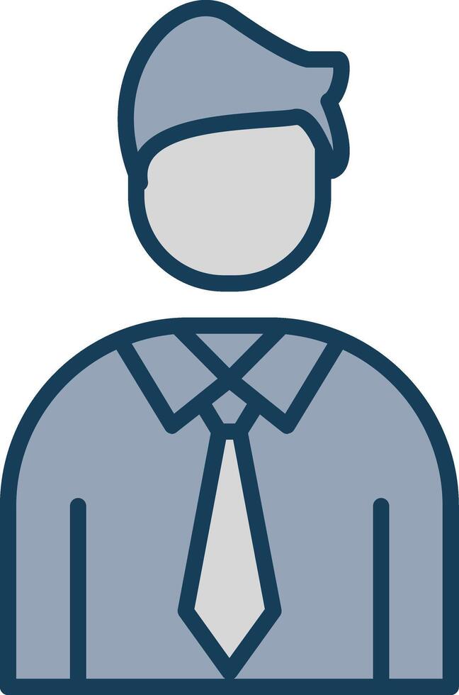 Employee Line Filled Grey Icon vector