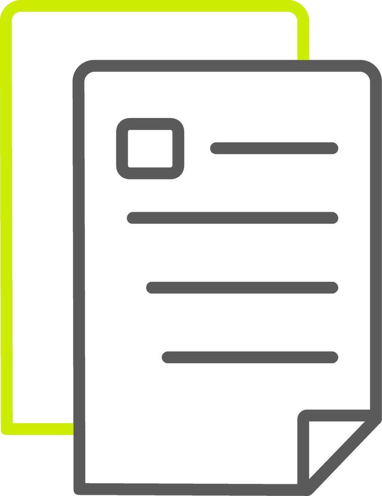 Document Line Two Color Icon vector