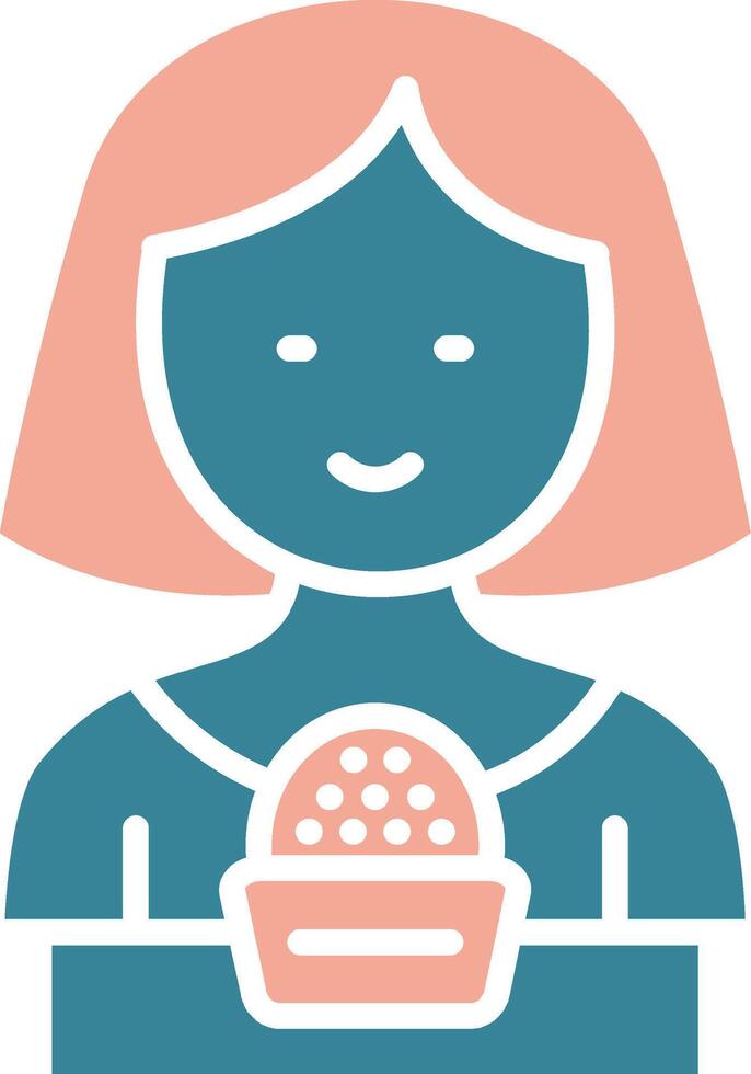 Journalist Glyph Two Color Icon vector