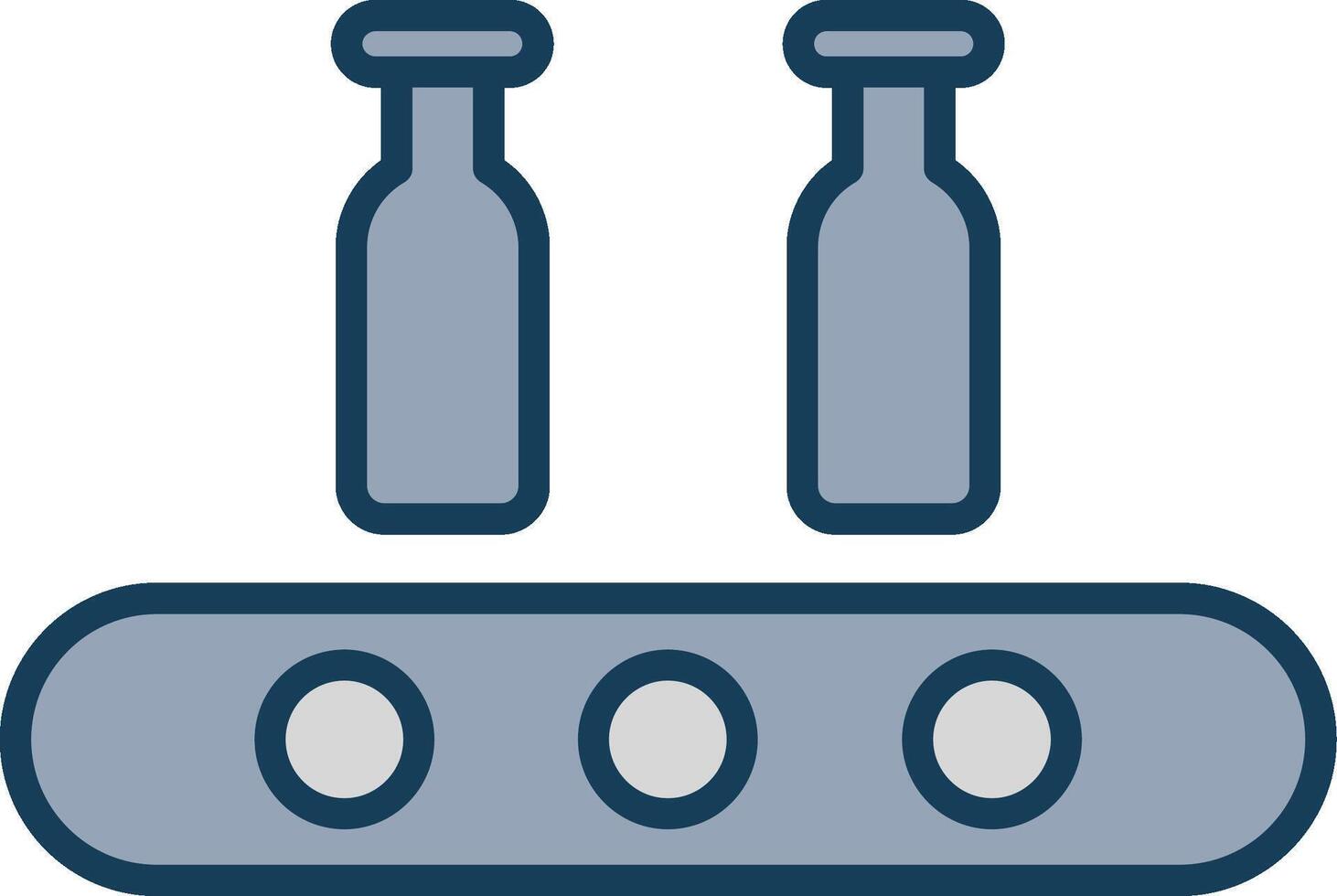 Assembly Line Filled Grey Line Filled Grey Icon vector