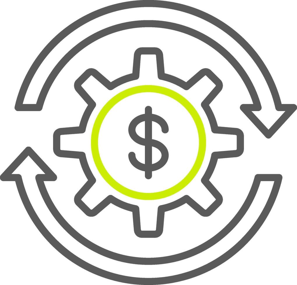 Money Management Line Two Color Icon vector