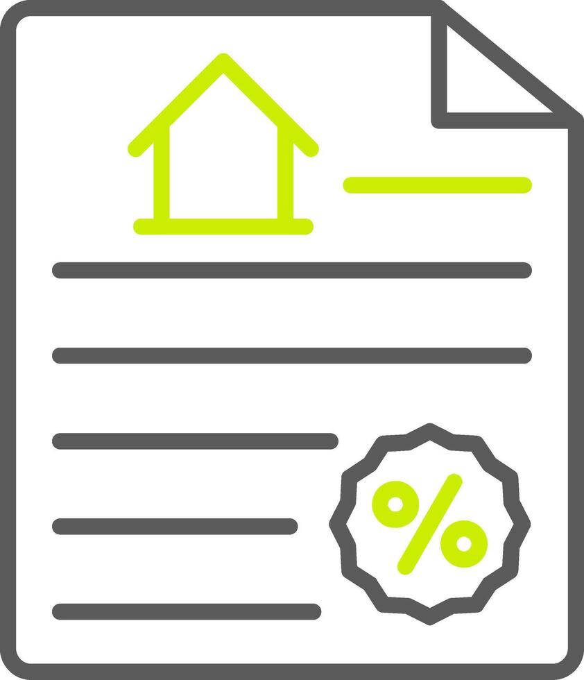 Contract Line Two Color Icon vector