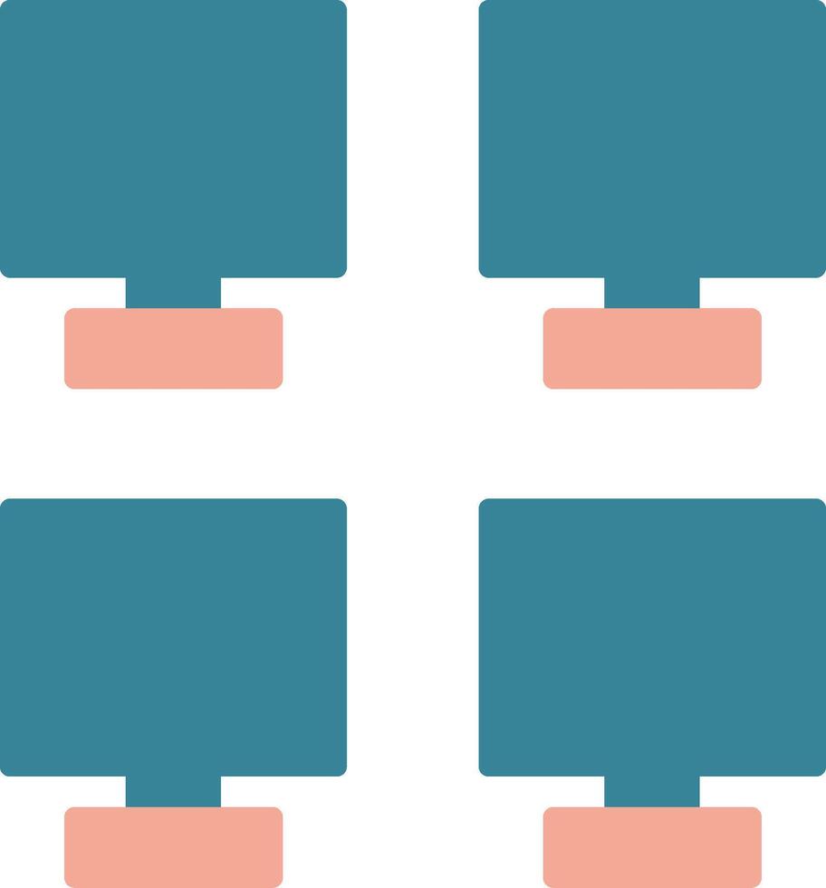 Monitors Glyph Two Color Icon vector