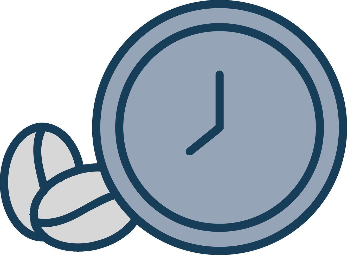 Coffee Time Line Filled Grey Icon vector