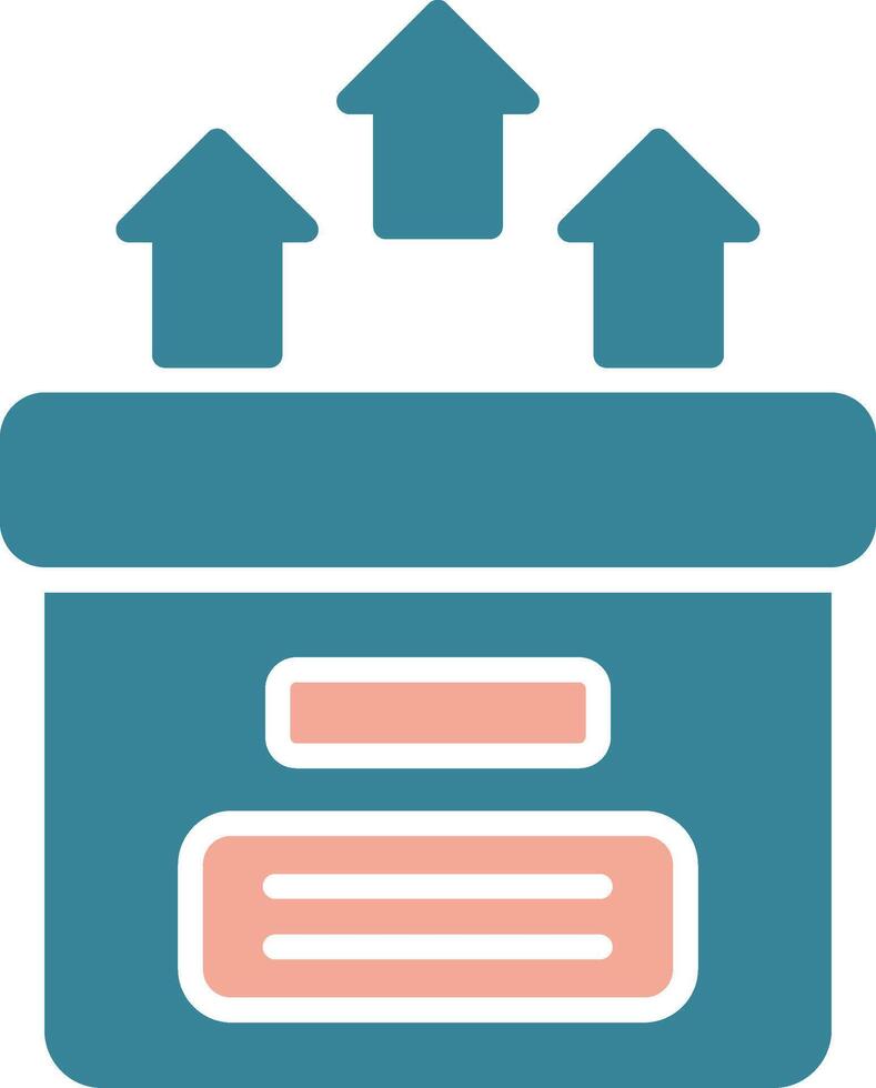 Storage Box Glyph Two Color Icon vector