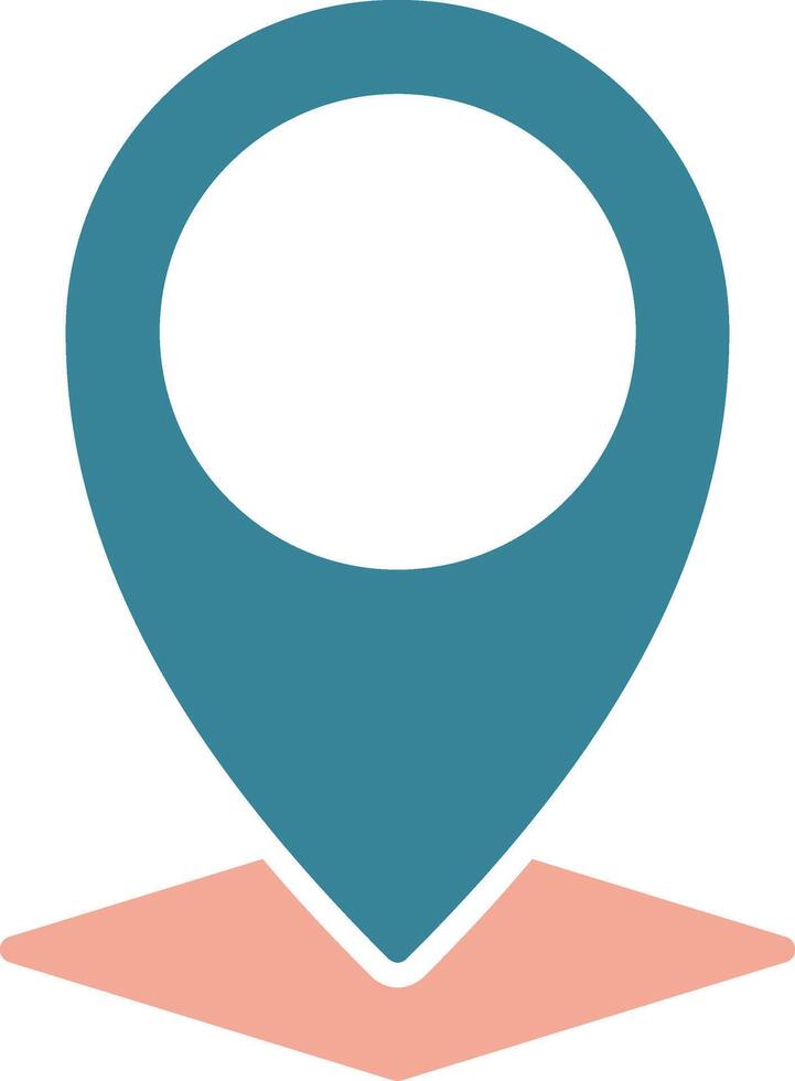 Location Glyph Two Color Icon vector