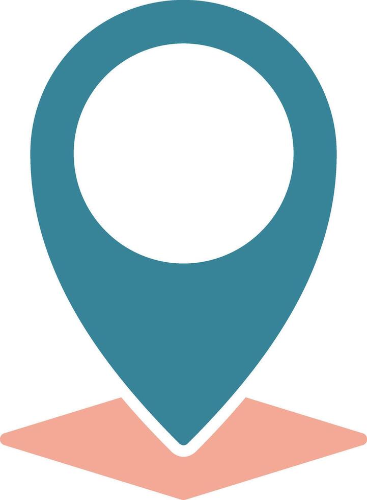 Location Glyph Two Color Icon vector