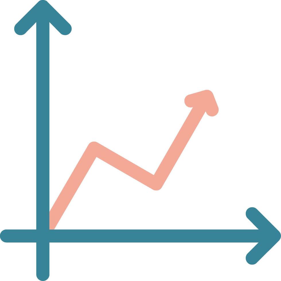 Chart Glyph Two Color Icon vector