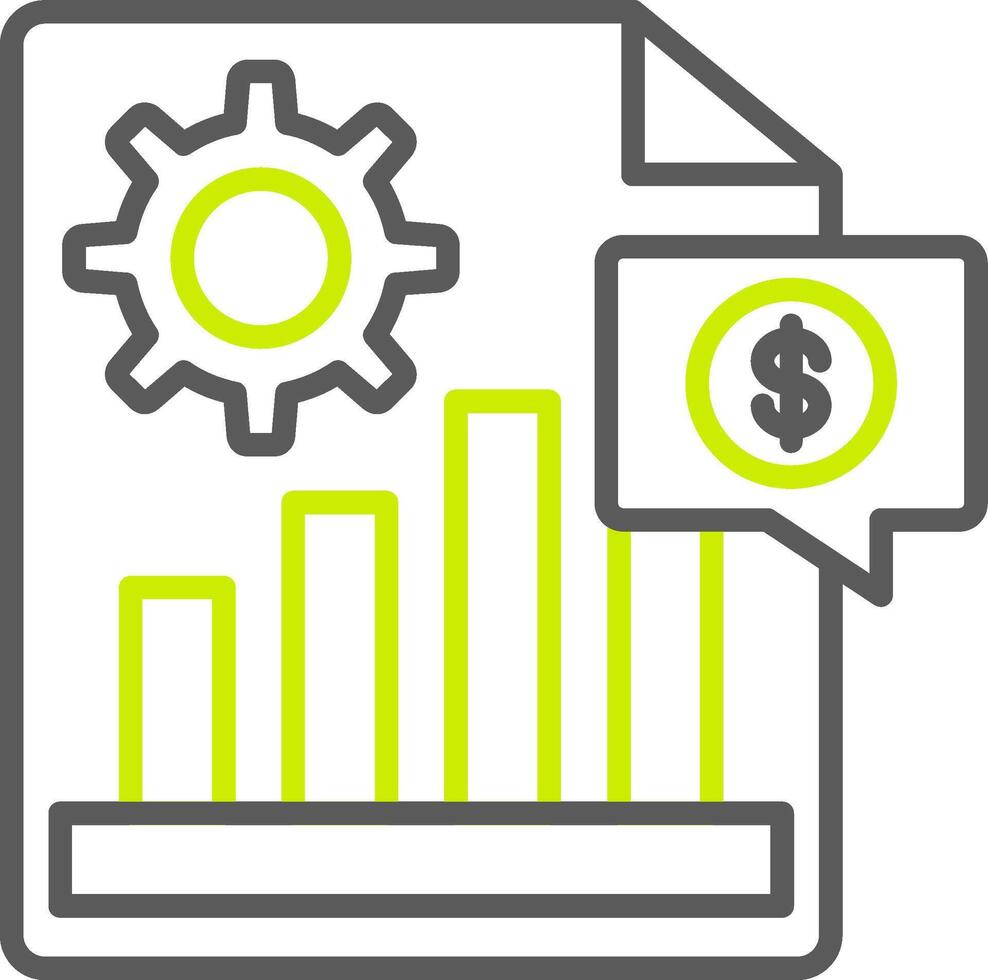 Interest Rate Line Two Color Icon vector