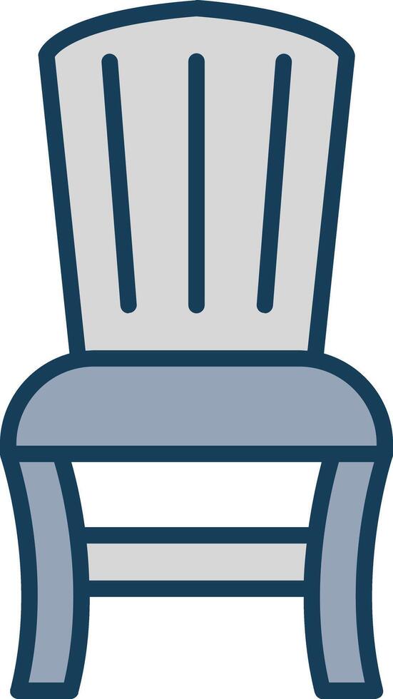 Armchair Line Filled Grey Icon vector