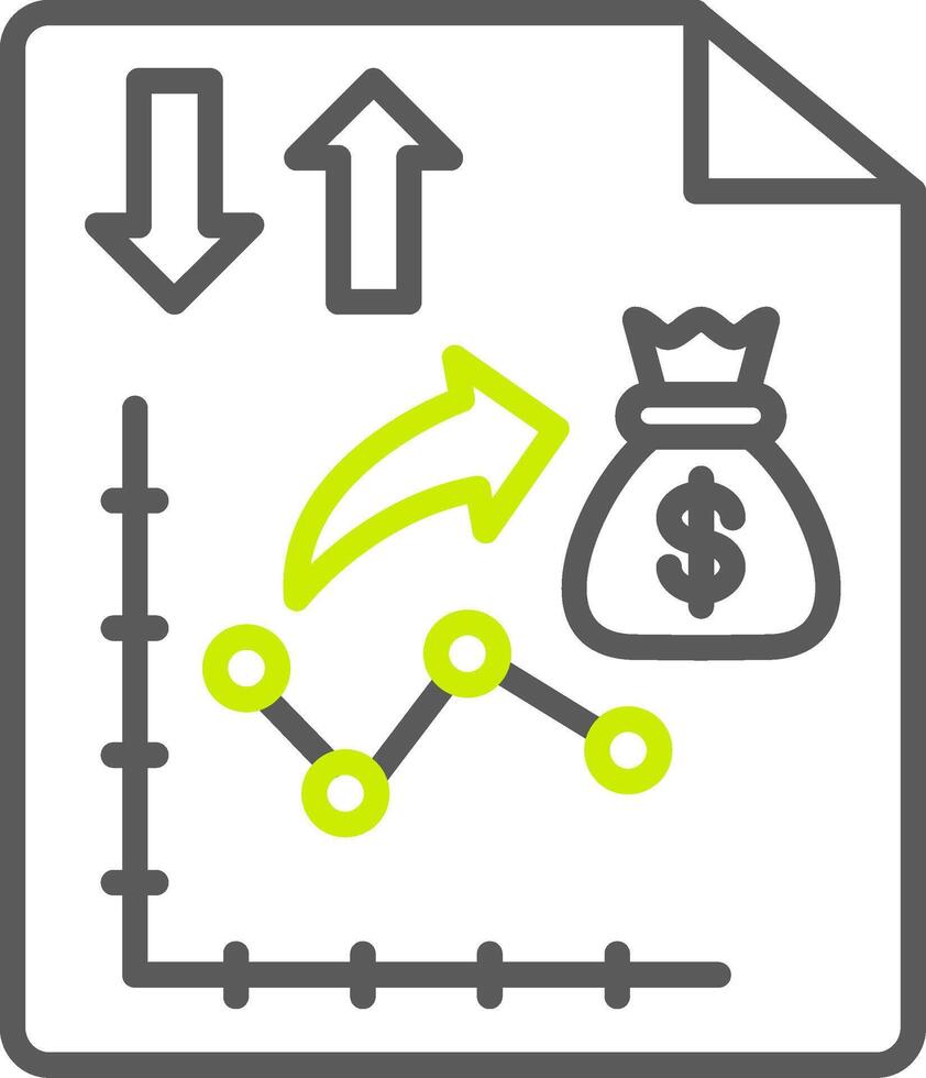 Money Strategy Line Two Color Icon vector