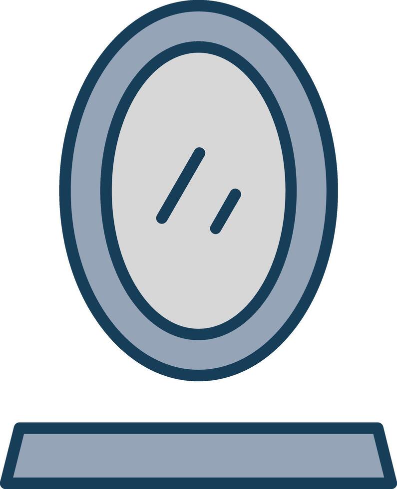 Mirror Line Filled Grey Icon vector
