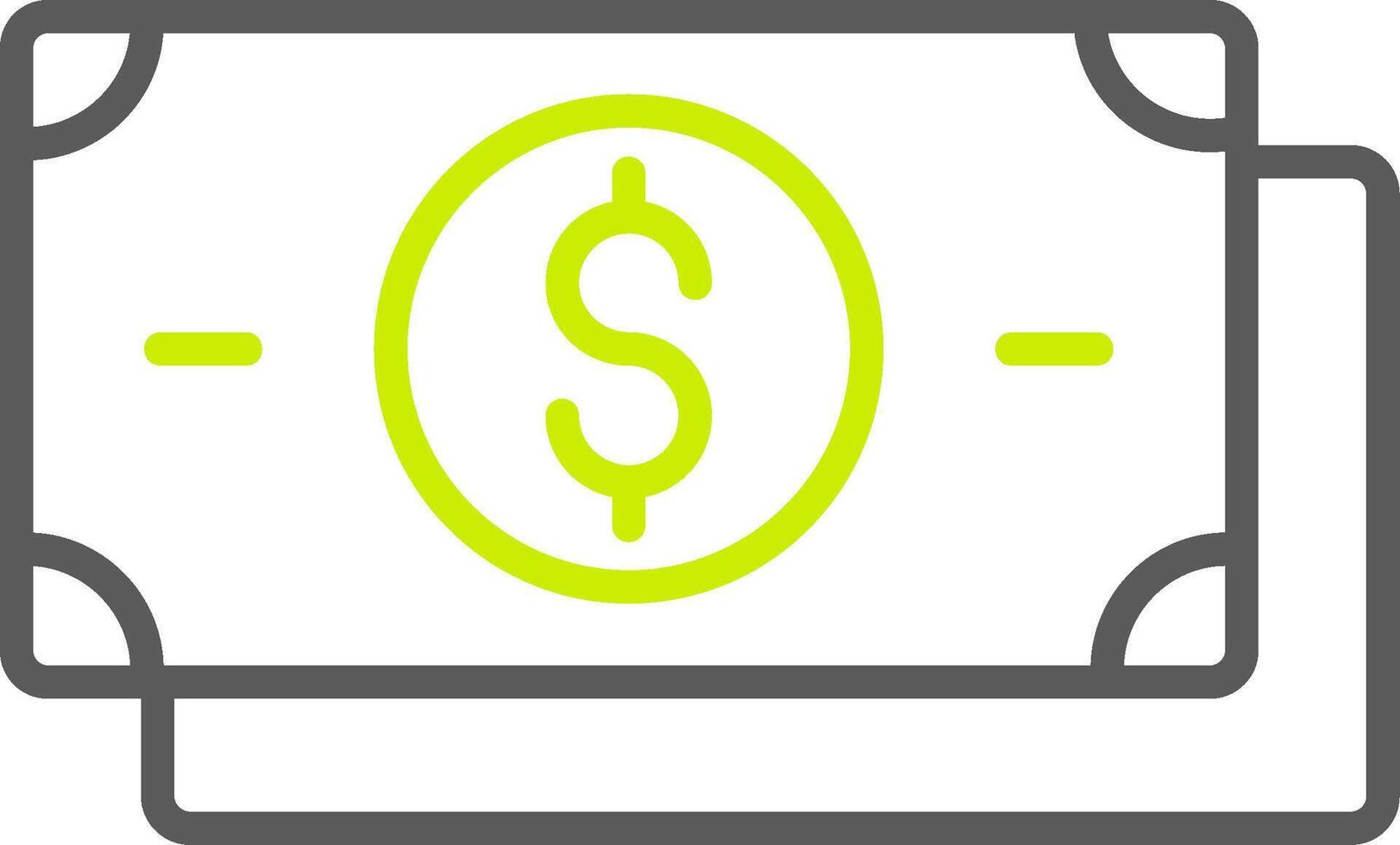 Dollar Line Two Color Icon vector