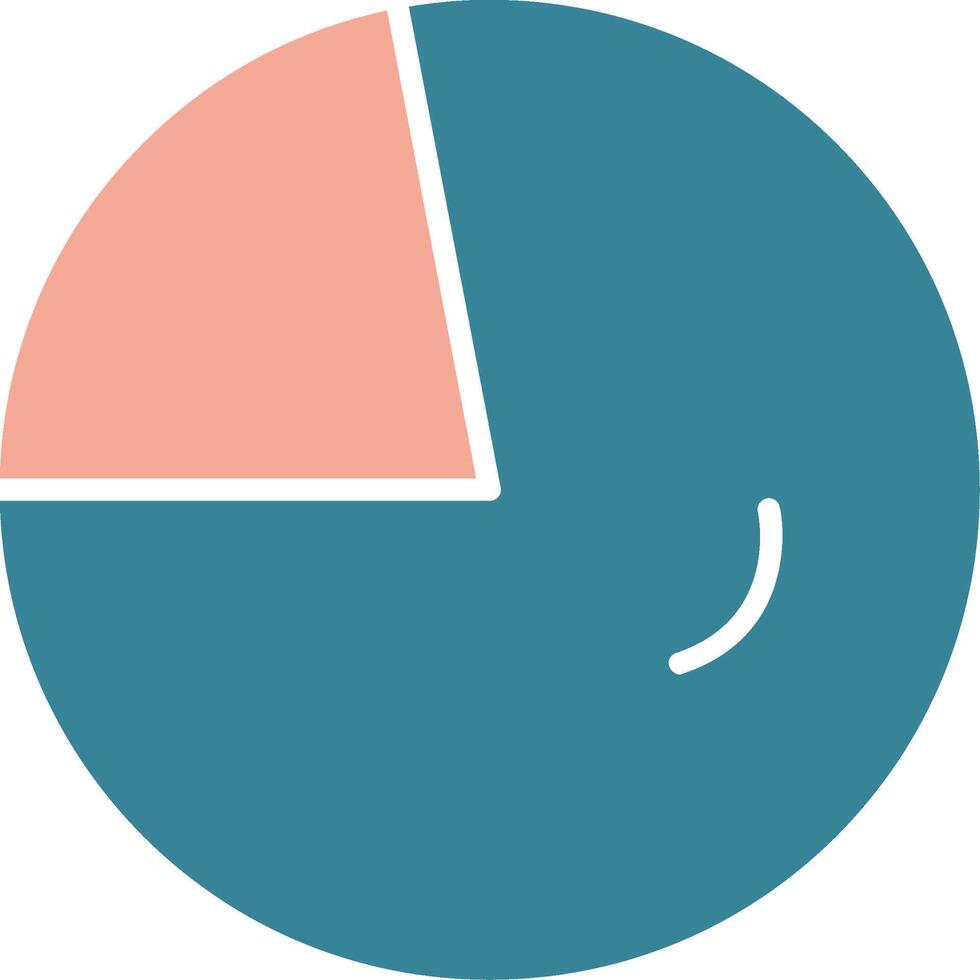 Circular Chart Glyph Two Color Icon vector