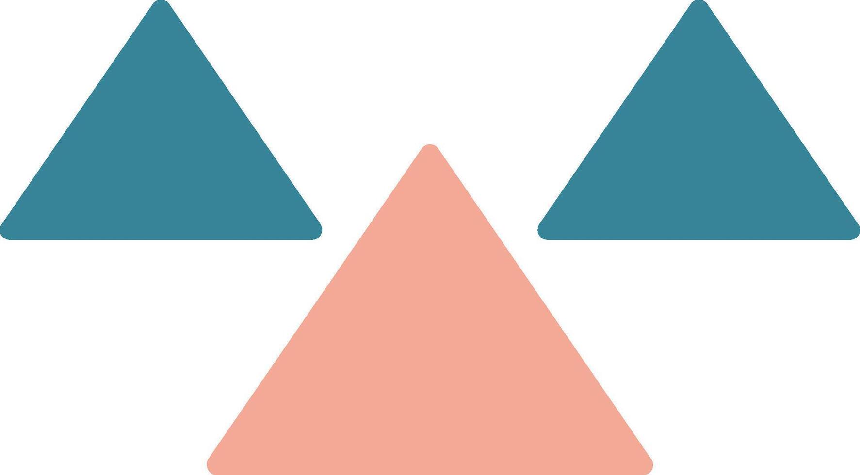 Triangles Glyph Two Color Icon vector