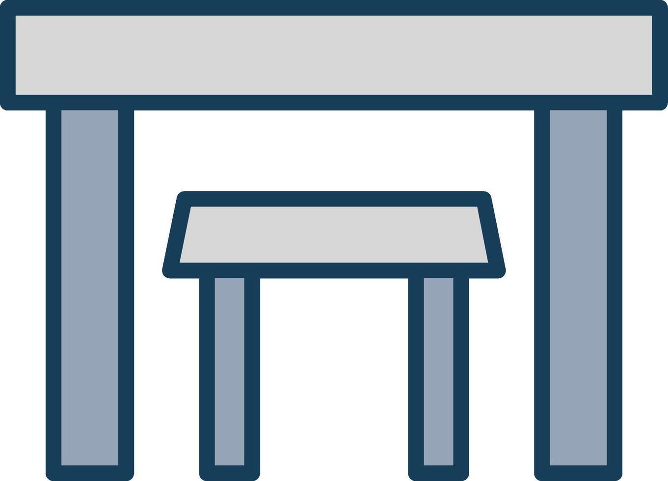Tables Line Filled Grey Icon vector