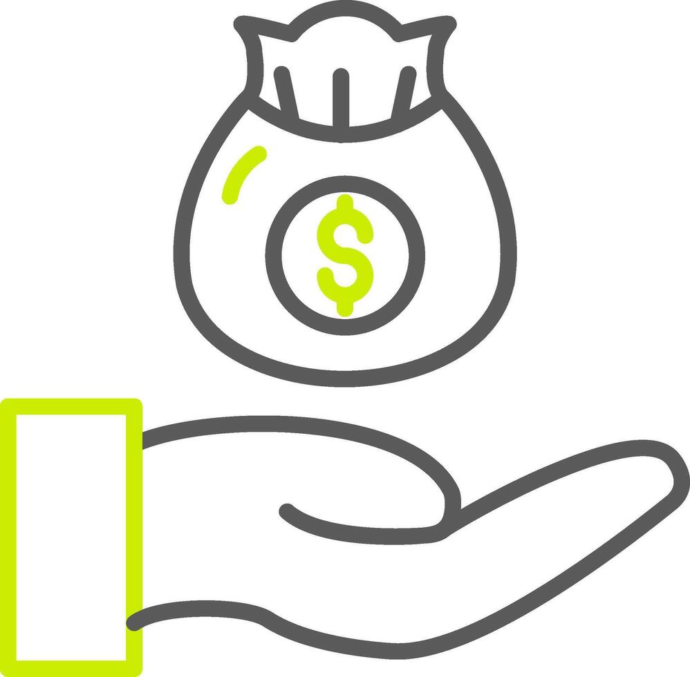 Savings Line Two Color Icon vector