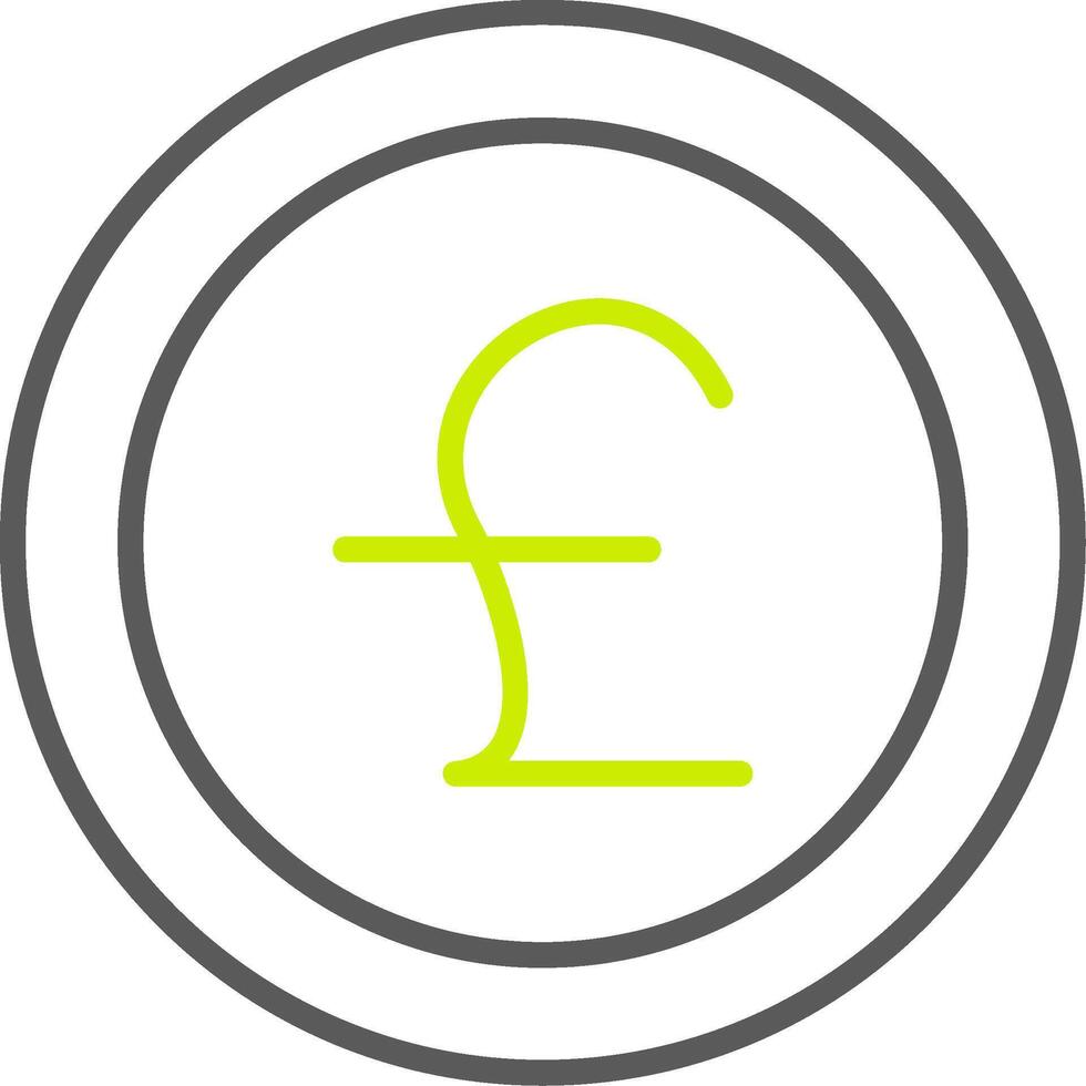 Pounds Line Two Color Icon vector
