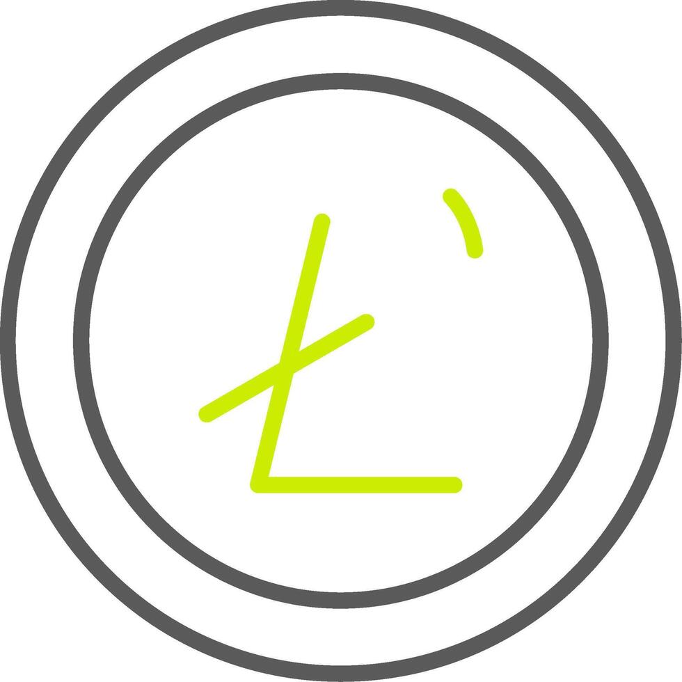 Litecoin Line Two Color Icon vector