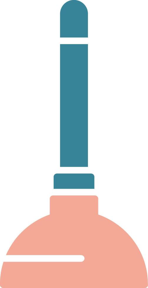 Plunger Glyph Two Color Icon vector