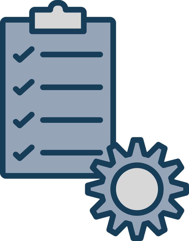 Project Management Line Filled Grey Icon vector