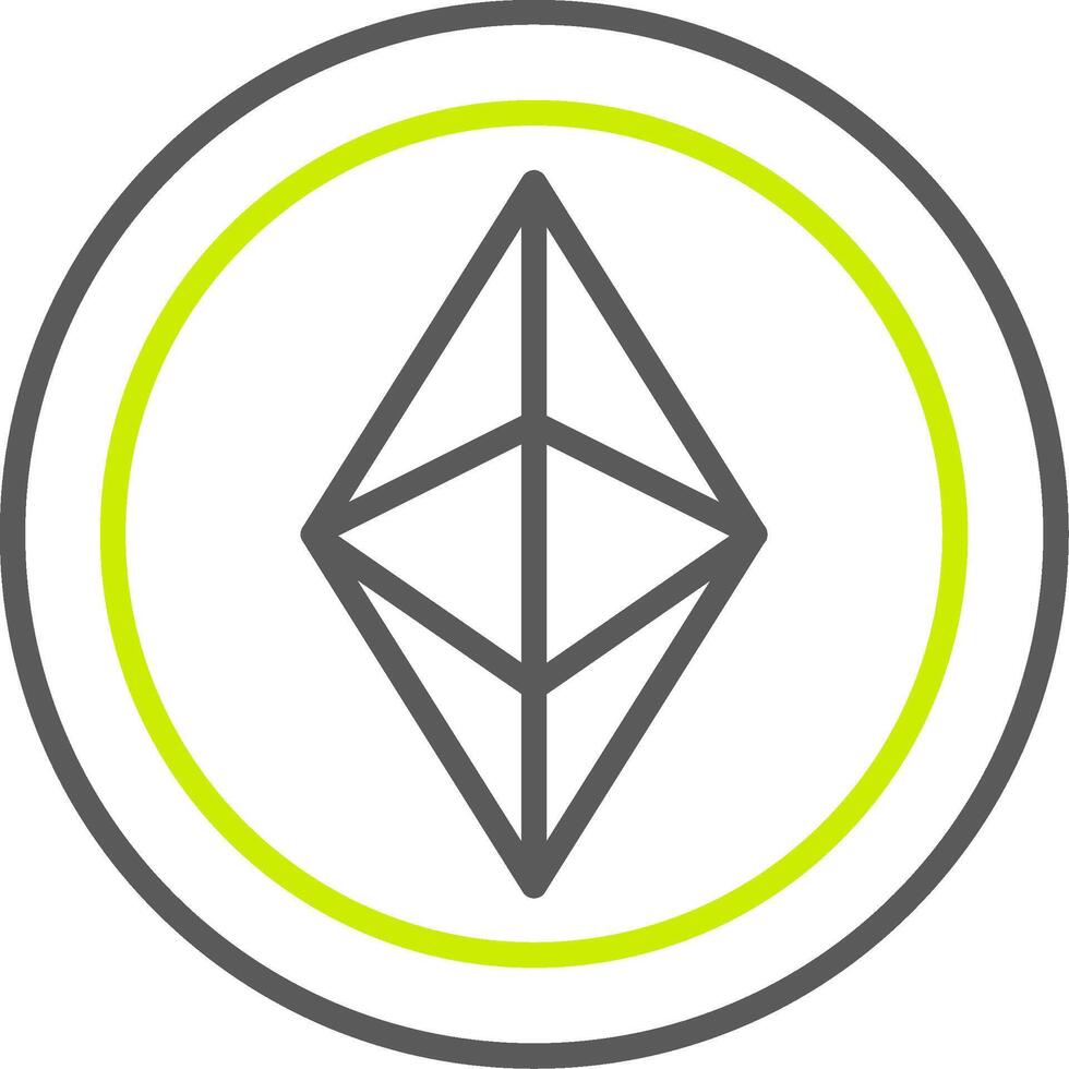 Ethereum Line Two Color Icon vector