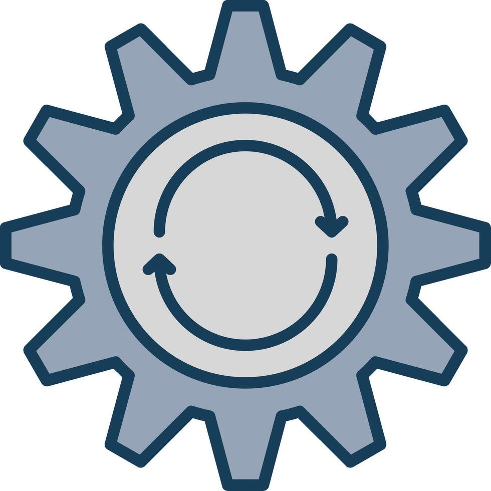 Repeat Line Filled Grey Icon vector