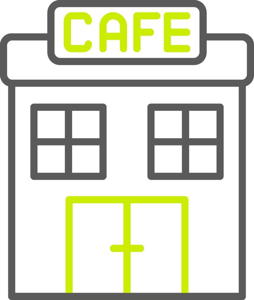 icono de línea de café de dos colores vector