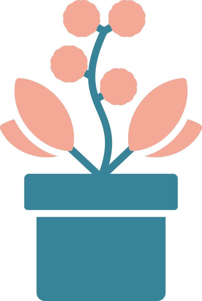 Wattle Glyph Two Color Icon vector