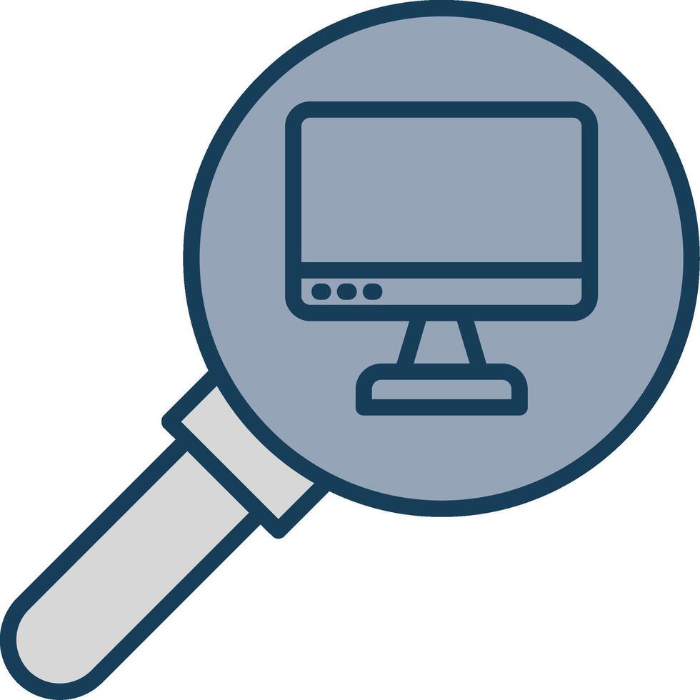 Audit Line Filled Grey Icon vector