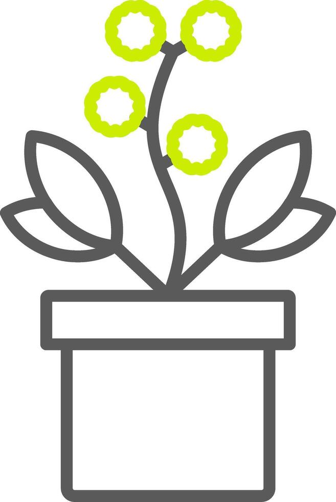 Wattle Line Two Color Icon vector