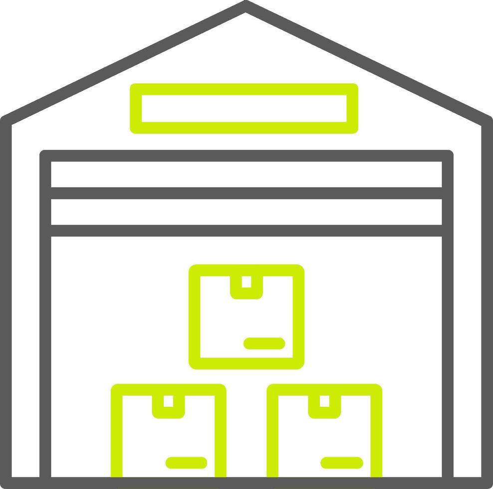 Warehouse Line Two Color Icon vector