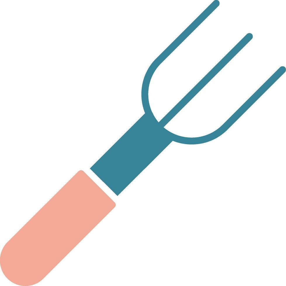Fork Glyph Two Color Icon vector