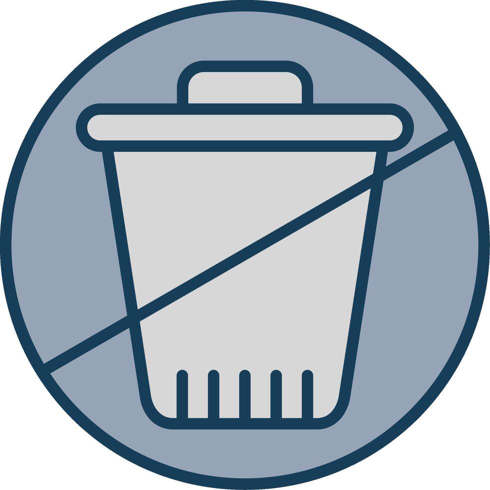 Zero Waste Line Filled Grey Icon vector