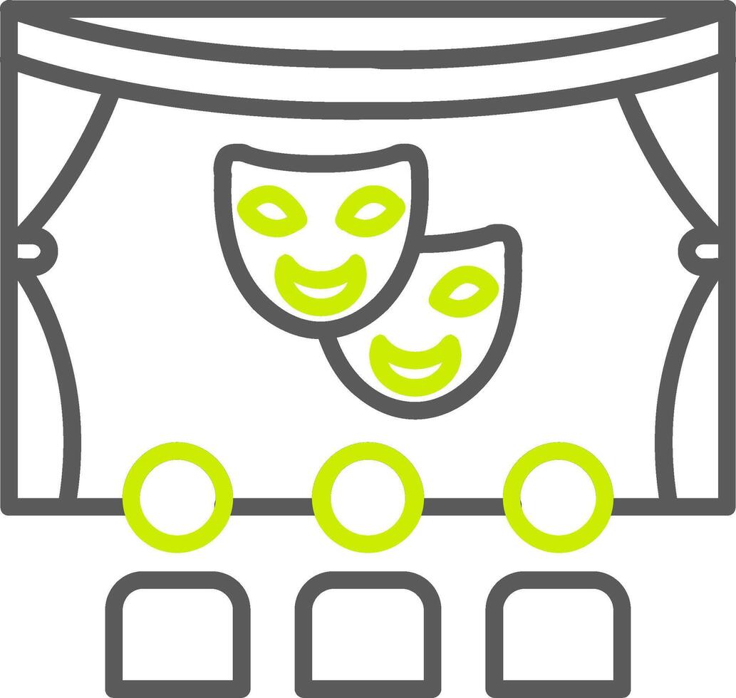 Theater Line Two Color Icon vector