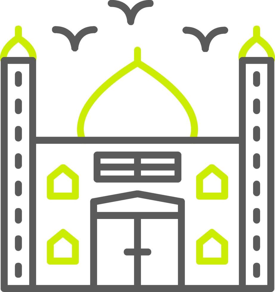 Mosque Line Two Color Icon vector