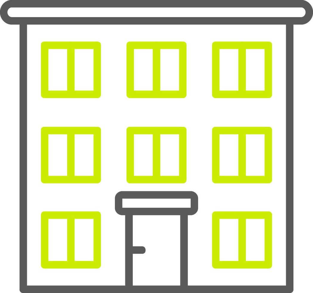 Building Line Two Color Icon vector
